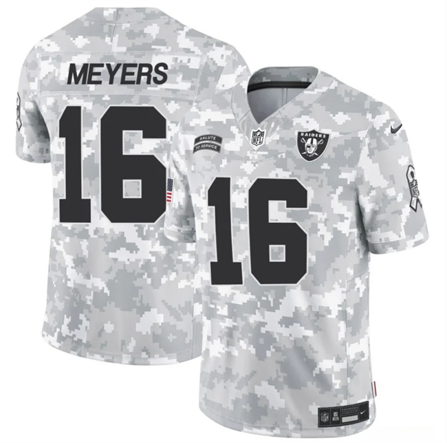 Men's Las Vegas Raiders #16 Jakobi Meyers Arctic Camo 2024 F.U.S.E. Salute to Service Limited Football Stitched Jersey